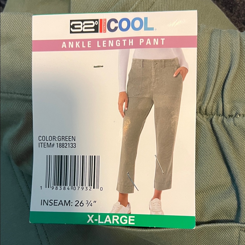 32 Degrees Cool Olive Ankle Pants